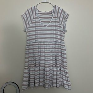 Stripped babydoll dress
